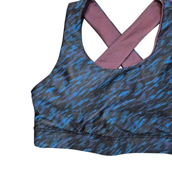 Asics Women's Black & Blue Poly/Spandex Athletic Sports Bra NEW NWT - Picture 6 of 9